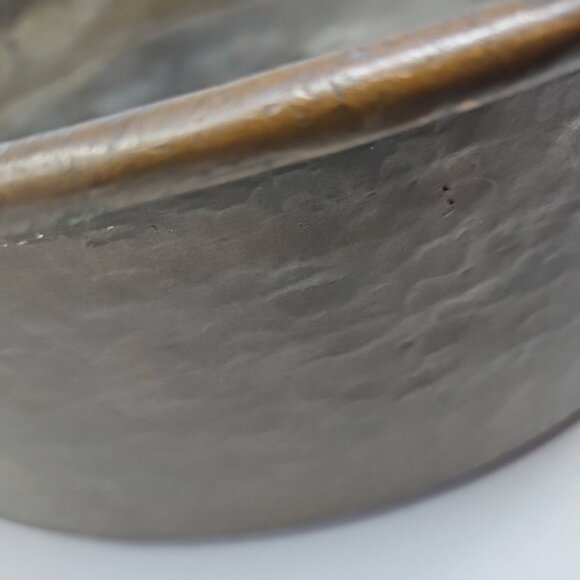 Antique Hand Hammered Copper Abskelivar Pan Egg Escargot Pancakes 18th C X Large - Picture 4 of 10